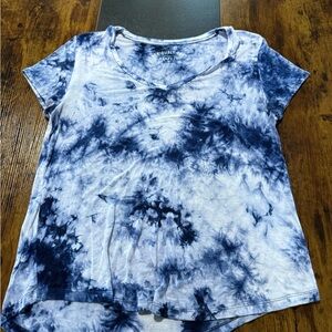 Aeropostale Blue Tie-Dye Short Sleeve Tee